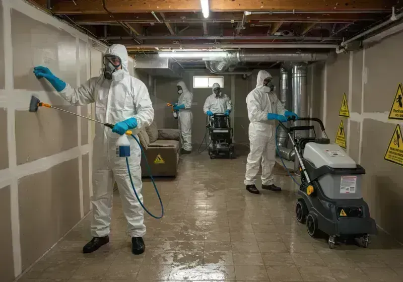 Basement Moisture Removal and Structural Drying process in Marion County, MO